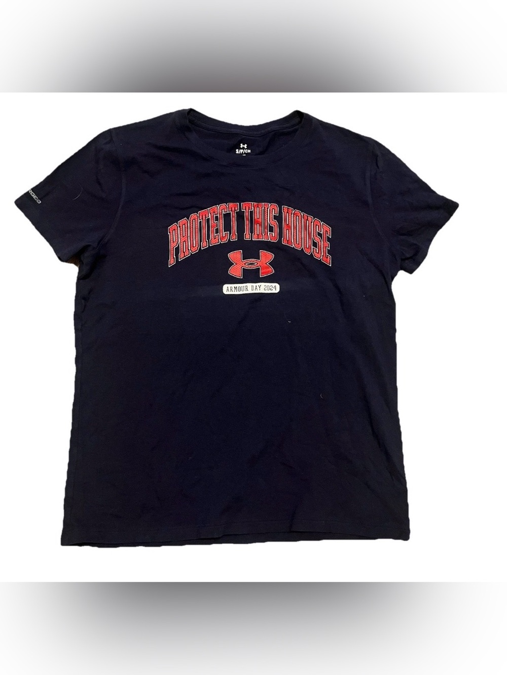 Under Armour Protect This House Charged Cotton Womens S Loose Blue NWT